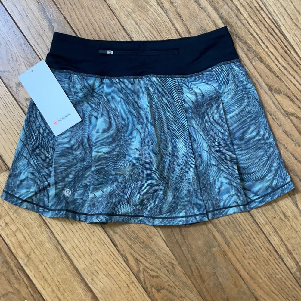 NWT Lululemon Pace Rival Skirt Multi Blue 4 Tall - Picture 7 of 9